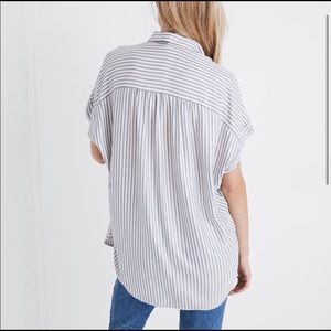 Striped button down madewell shirt